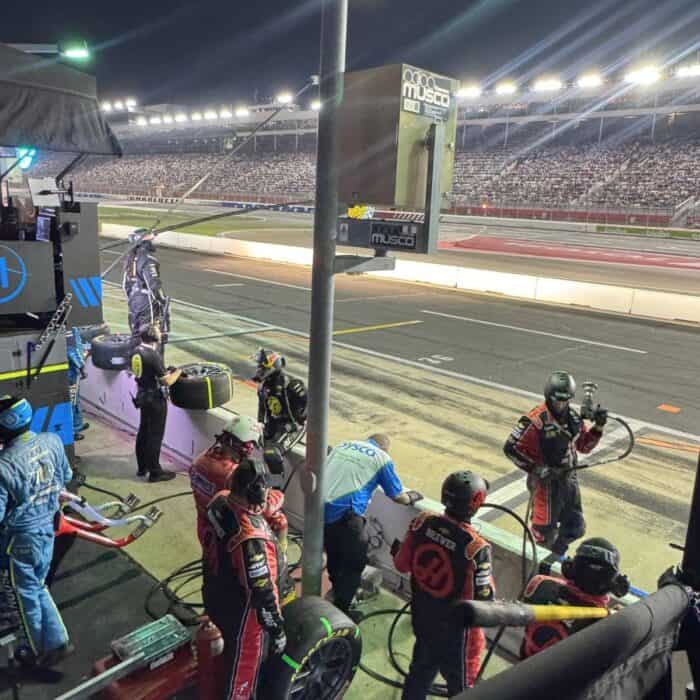 pit row NASCAR Race at Charlotte Motor Speedway