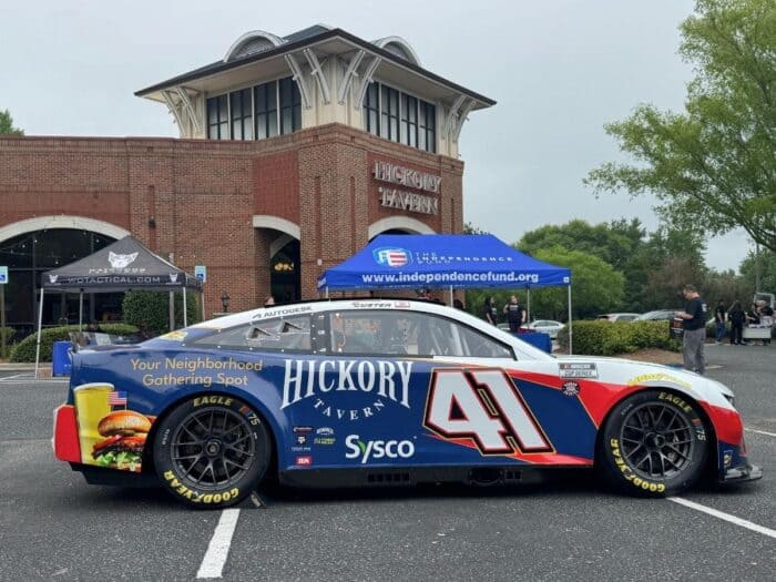 race car at Cole Custer at Full Throttle Fan Experience event at Hickory Tavern