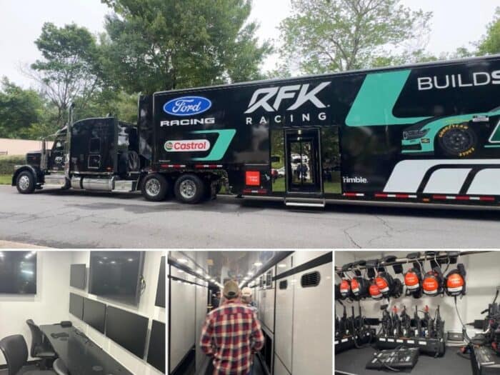 race car hauler at RFK Racing Fan Day