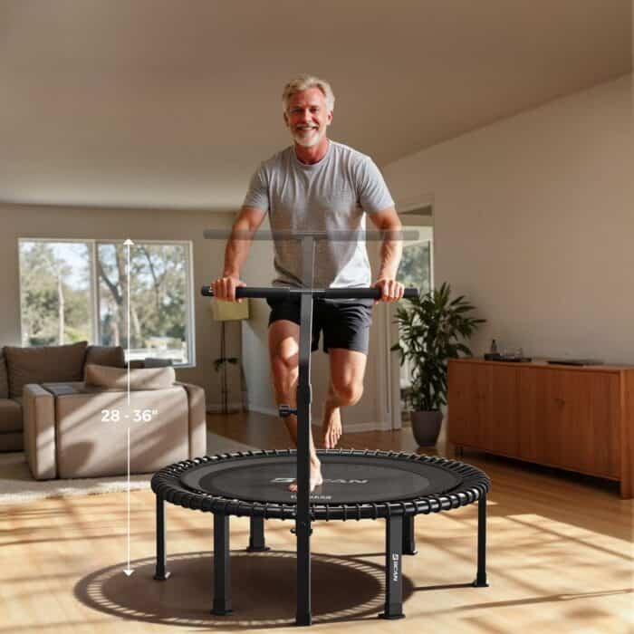 FED Fitness Bcan Series BT4 Soft Land Pro Adult Bungee Trampoline with Bungees Pre-Assembled