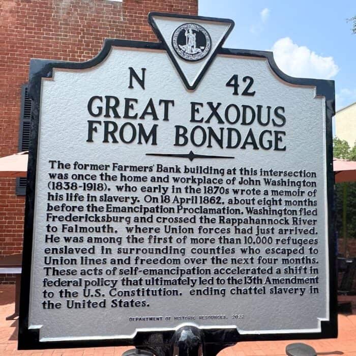 Historic Sign Fredericksburg VA