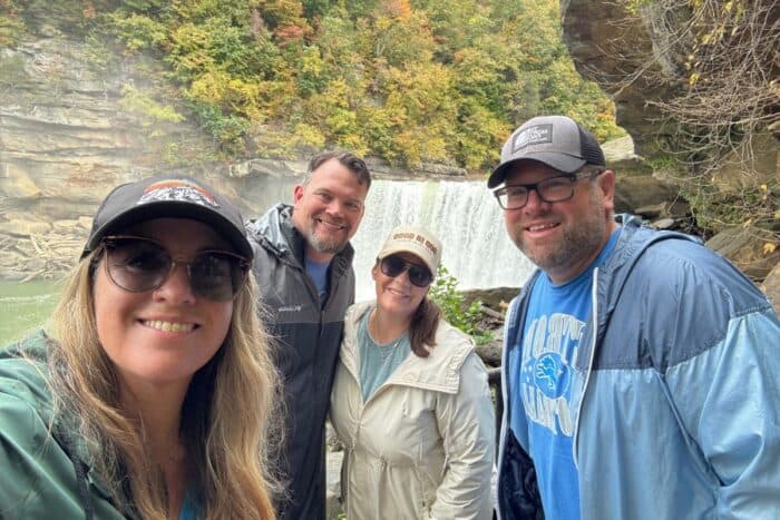 friends at Cumberland Falls in Kentucky