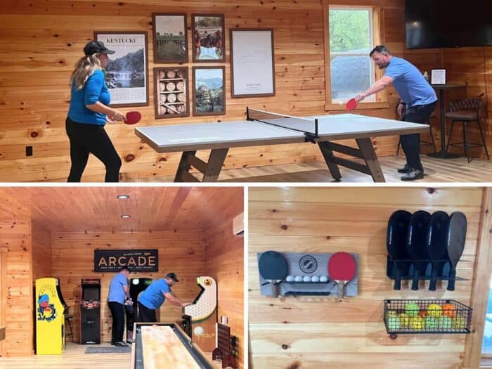 game room for Cabins on the Cumberland